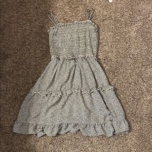 Jessica Simpson Monochrome Ruffle Mini Dress